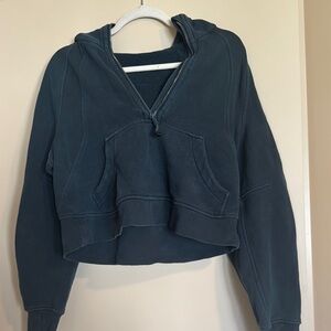 Lululemon Athletica Green Cropped Oversized Hoodie